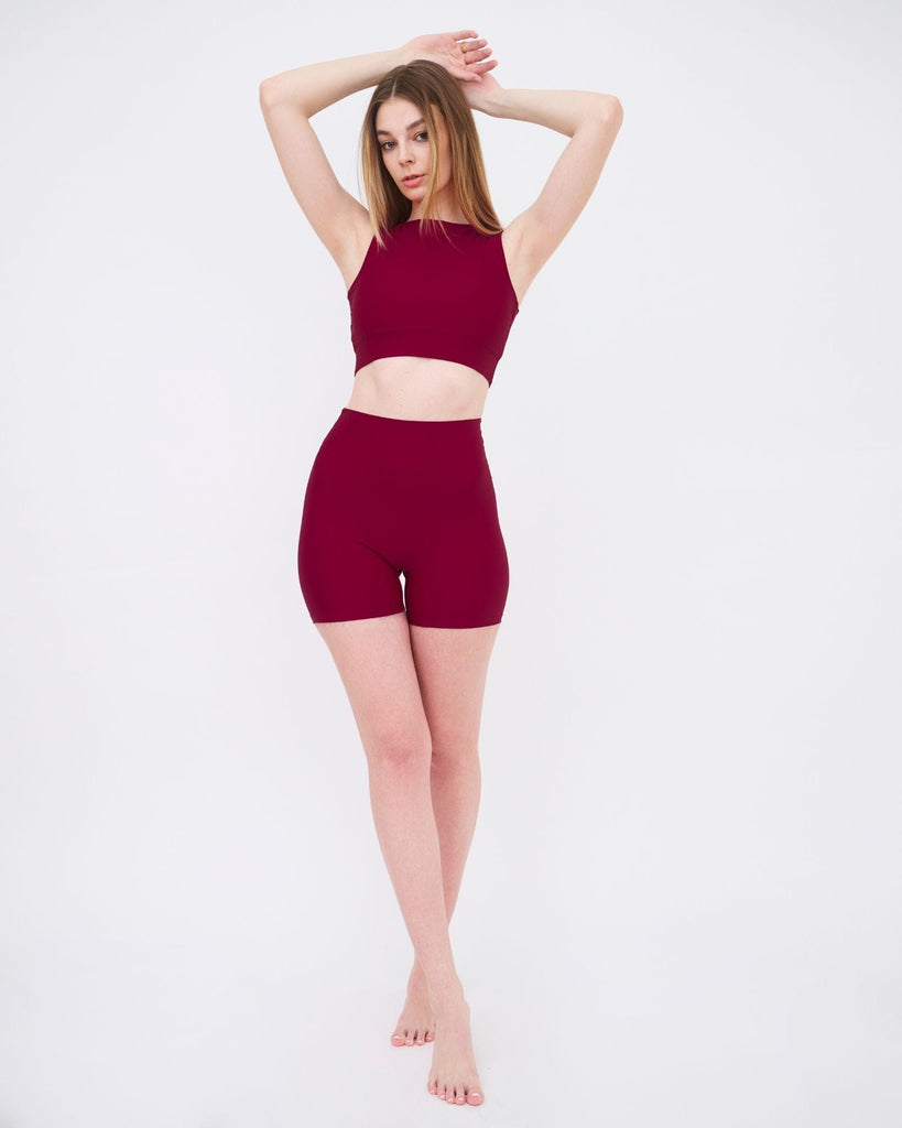 FANNA polewear Activewear REFORMER SHORT - BURGUNDY