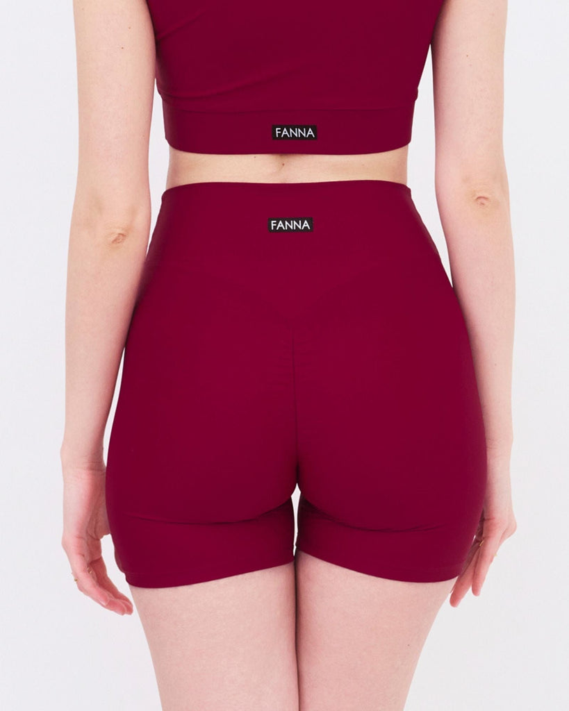 FANNA polewear Activewear REFORMER SHORT - BURGUNDY