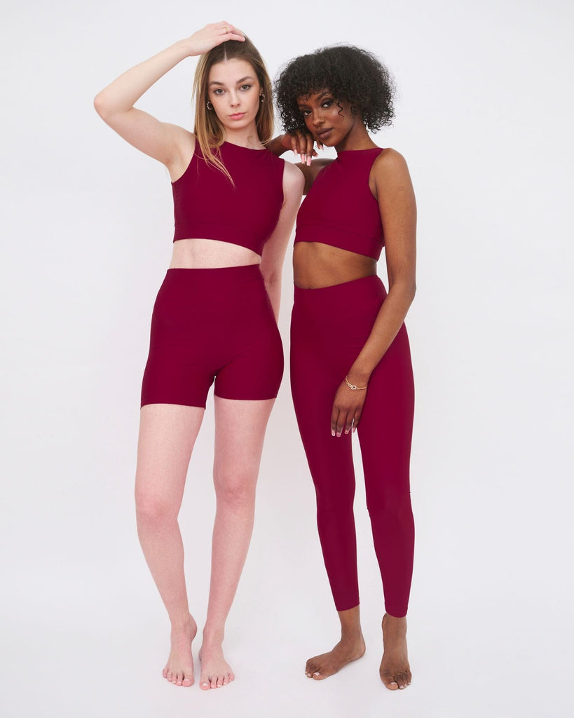 FANNA polewear Activewear REFORMER SHORT - BURGUNDY