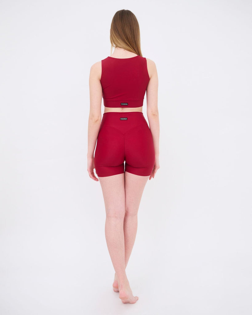 FANNA polewear Activewear REFORMER SHORT - BURGUNDY