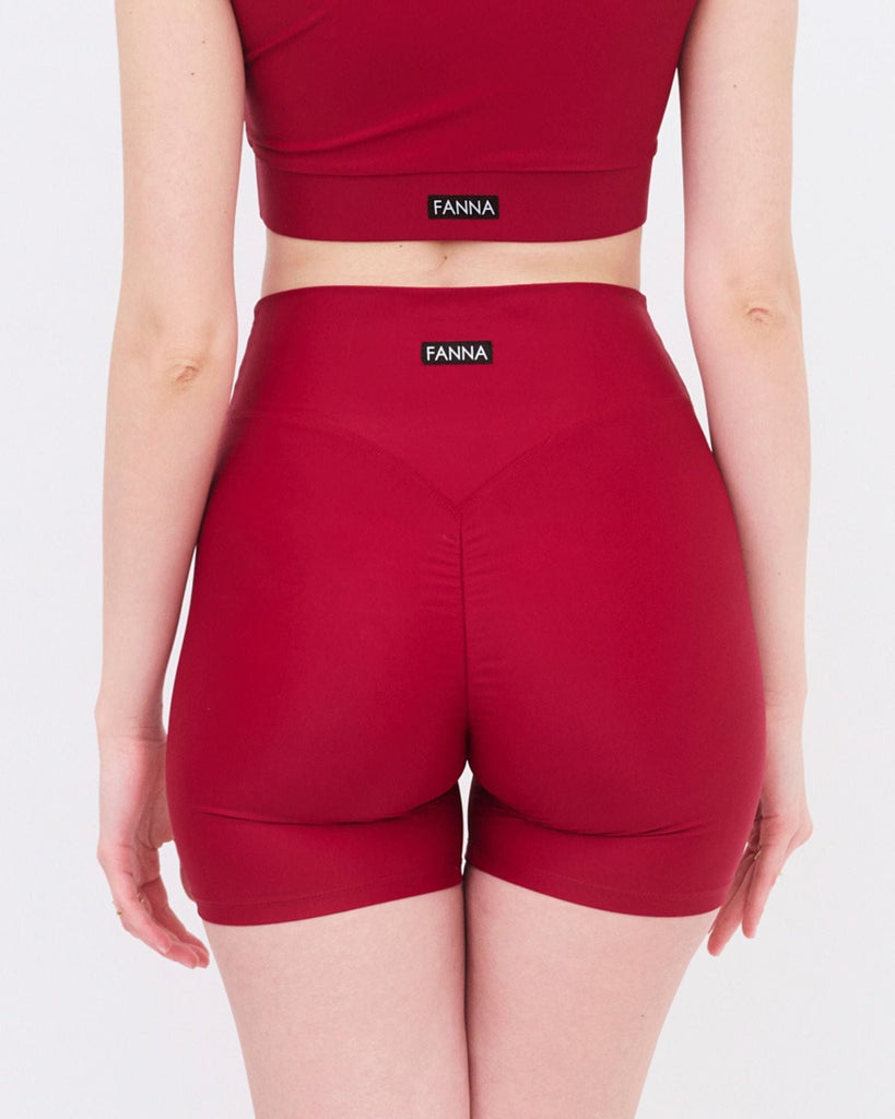 FANNA polewear Activewear REFORMER SHORT - BURGUNDY