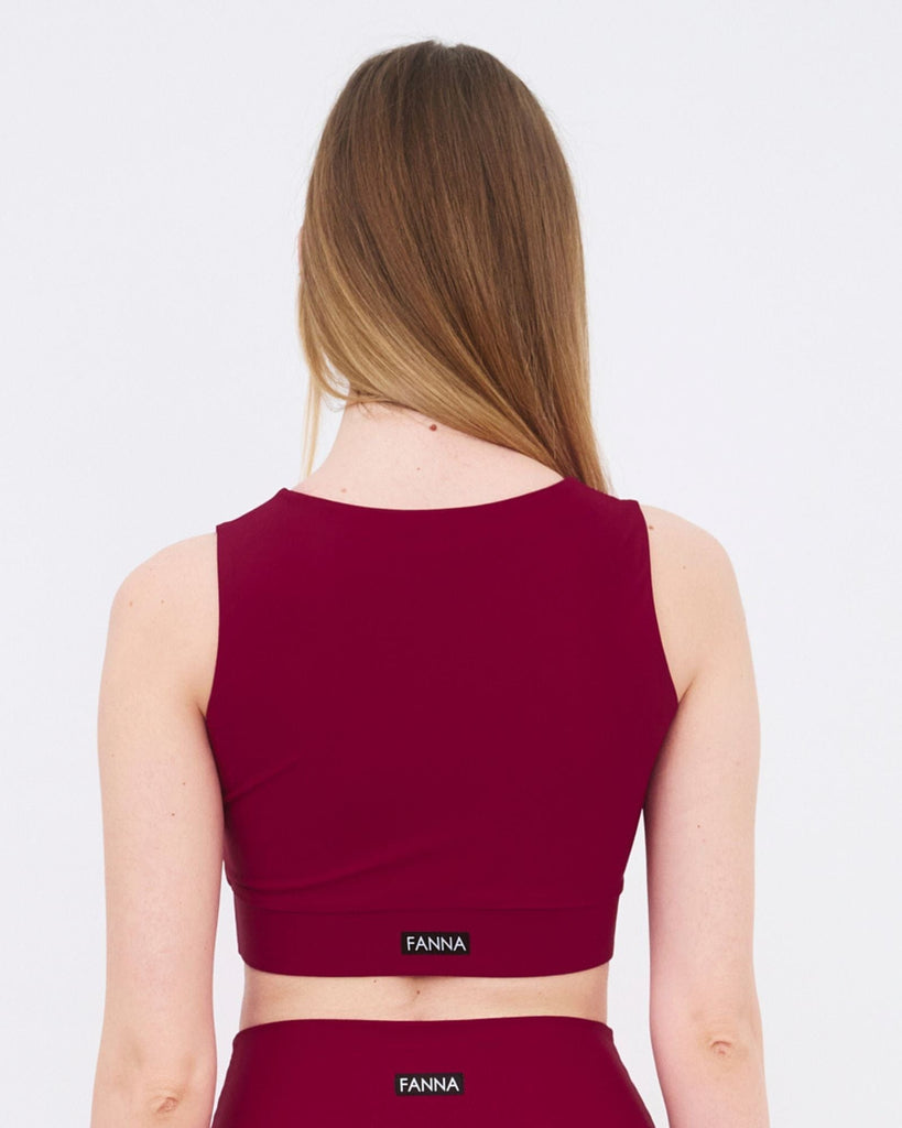 FANNA polewear Activewear REFORMER TOP - BURGUNDY