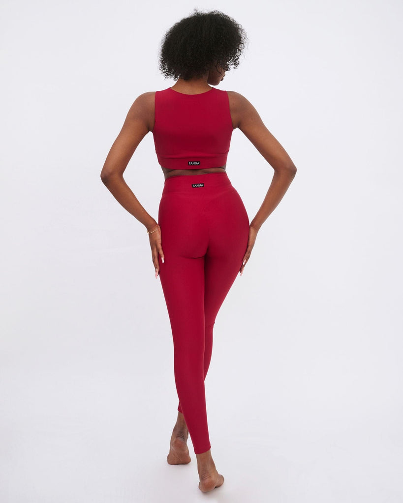 FANNA polewear Activewear REFORMER TOP - BURGUNDY