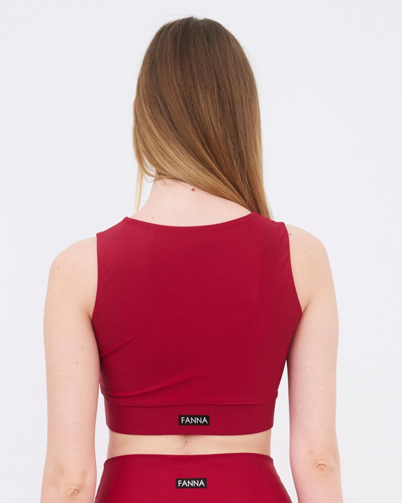 FANNA polewear Activewear REFORMER TOP - BURGUNDY
