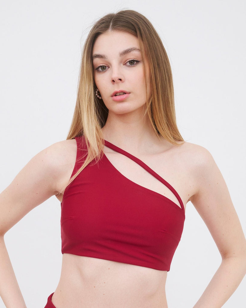 FANNA polewear Swimwear XS / BURGUNDY / WITH POCKETS FLOW TOP