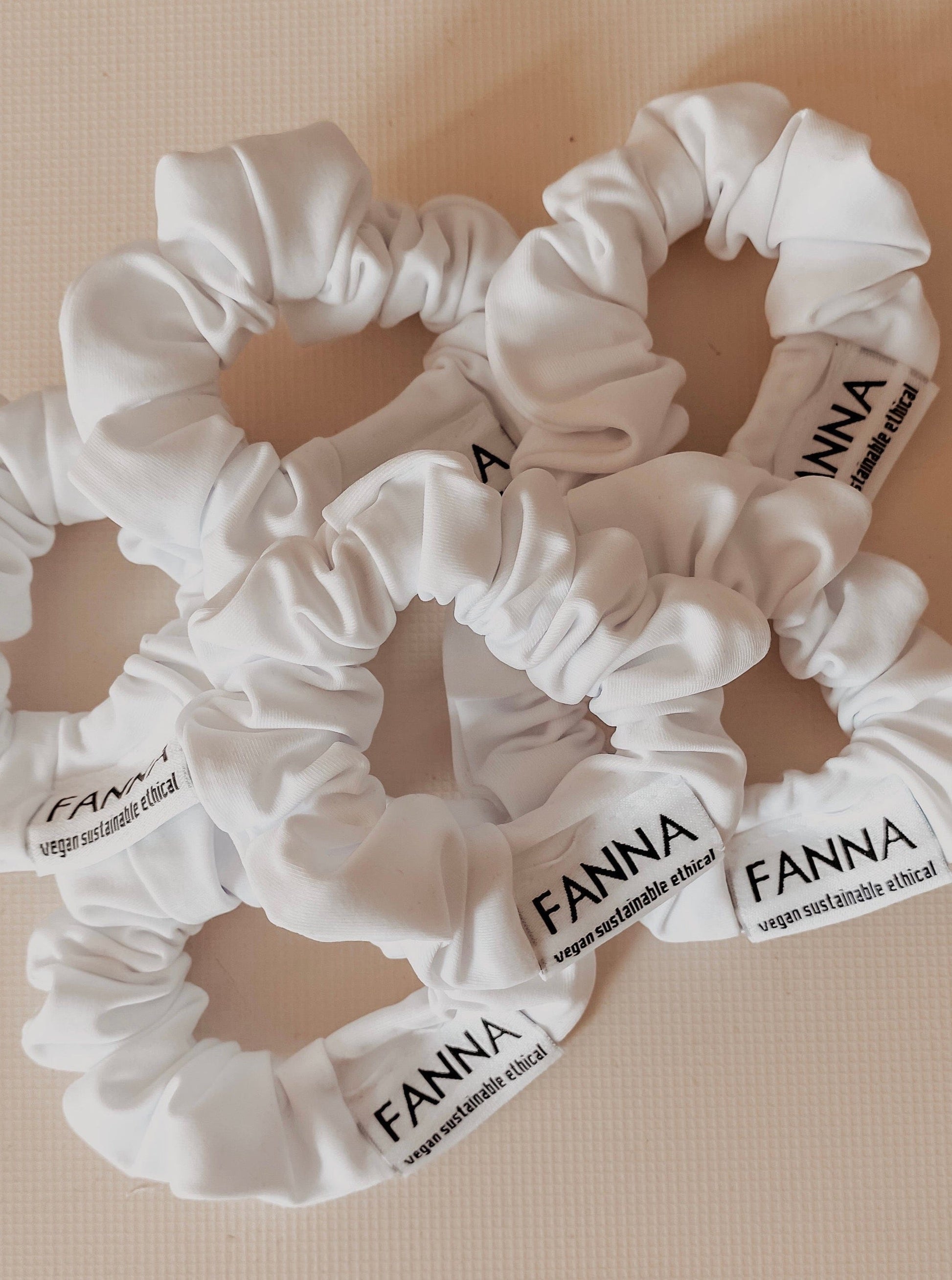 FANNA polewear Hair Accessories WHITE FANNA SCRUNCHIE