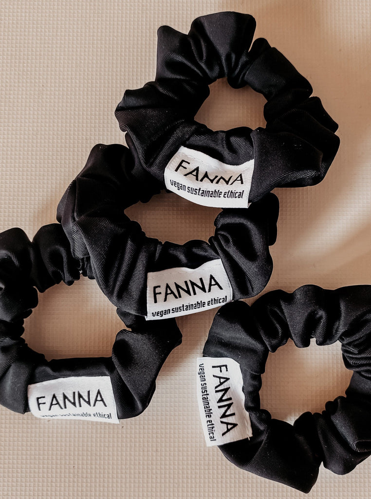 FANNA polewear Hair Accessories BLACK FANNA SCRUNCHIE