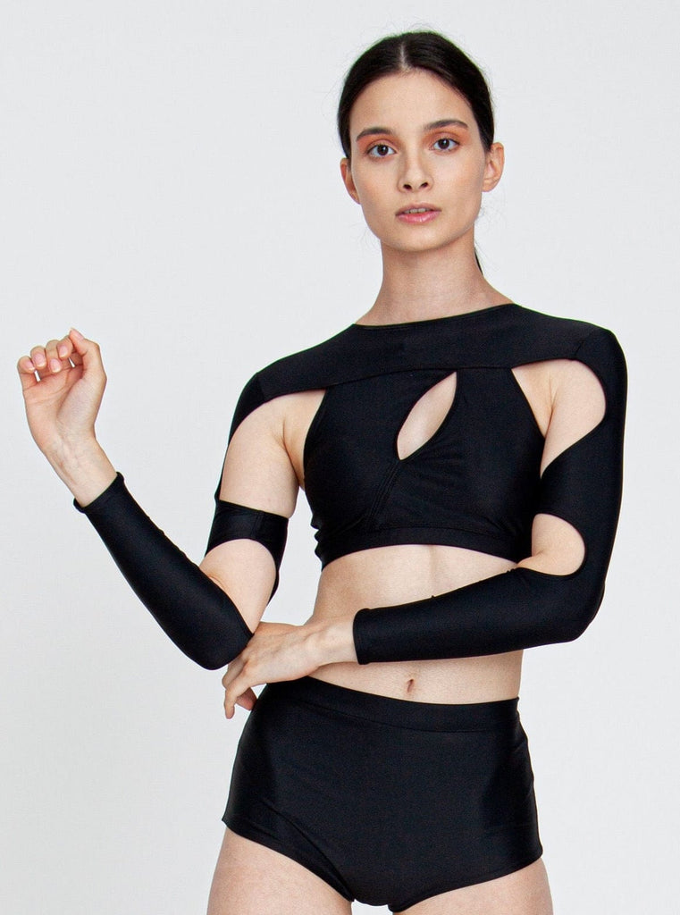 FANNA polewear OMEGA LONG SLEEVE TOP - Black