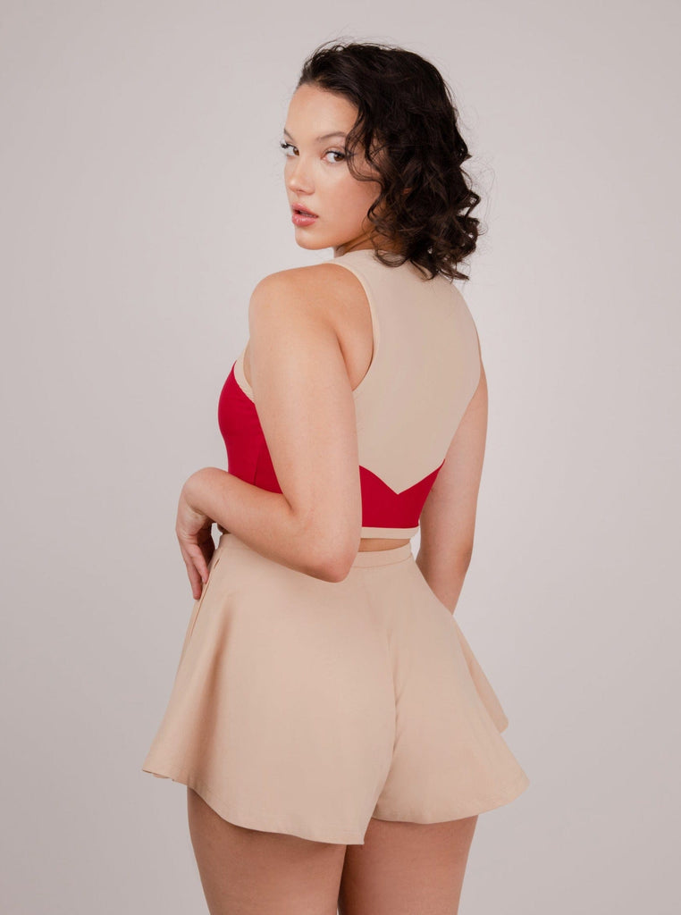 FANNA polewear Skirts XS / NUDE WAVE SHORTS