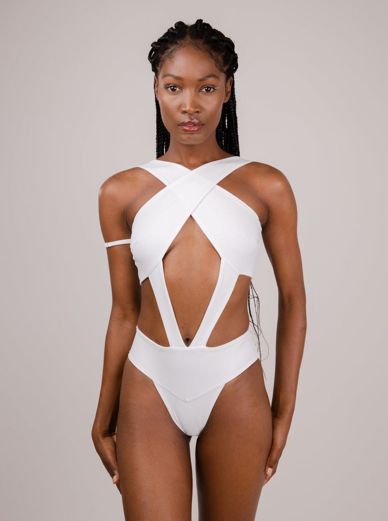 FANNA polewear Swimwear XS / WHITE ROCK BODYSUIT
