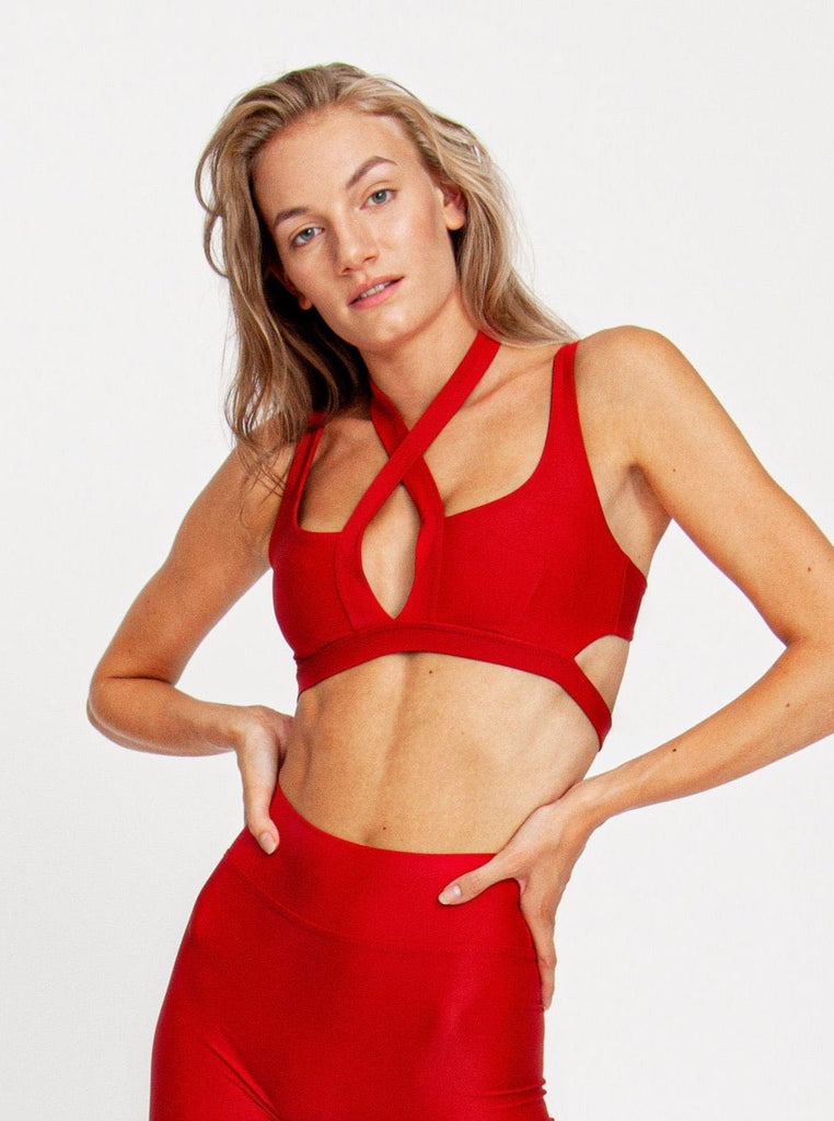 FANNA polewear Swimwear XS / RED / WITHOUT PAD POCKETS WARM TOP