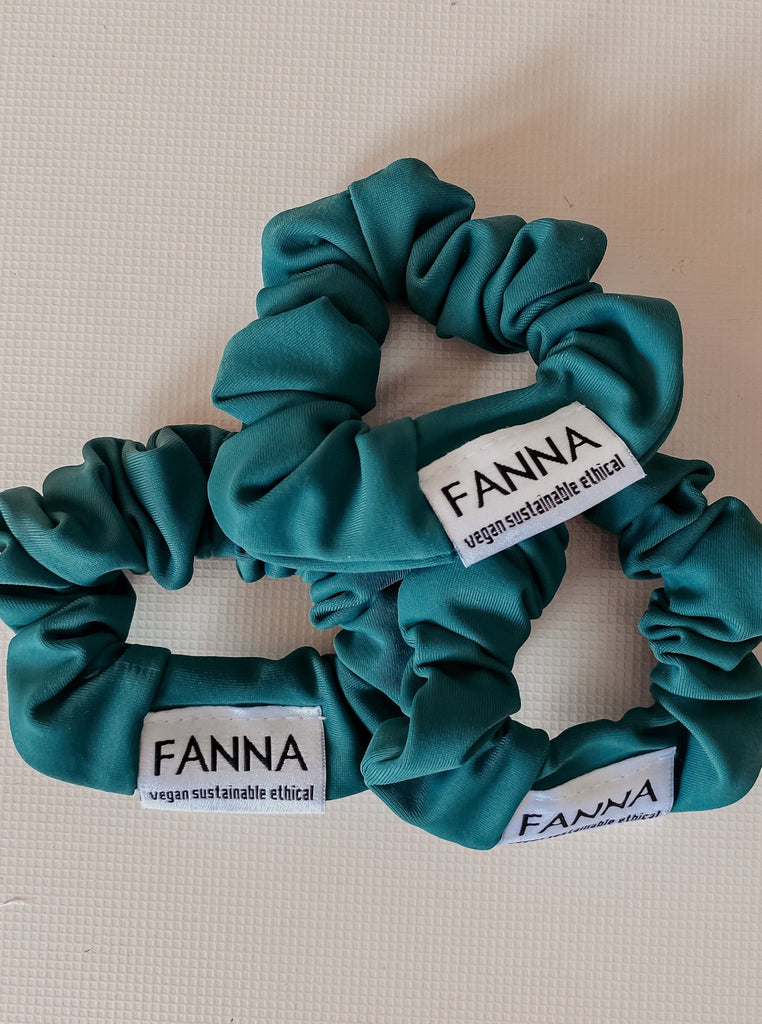 FANNA polewear Hair Accessories TEAL FANNA SCRUNCHIE